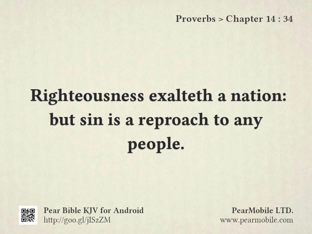 Proverbs, Chapter 14:34